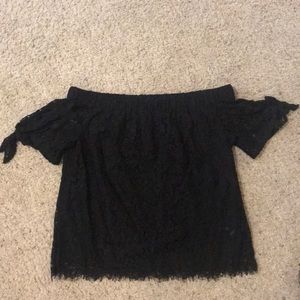 Off the Shoulder Black Top